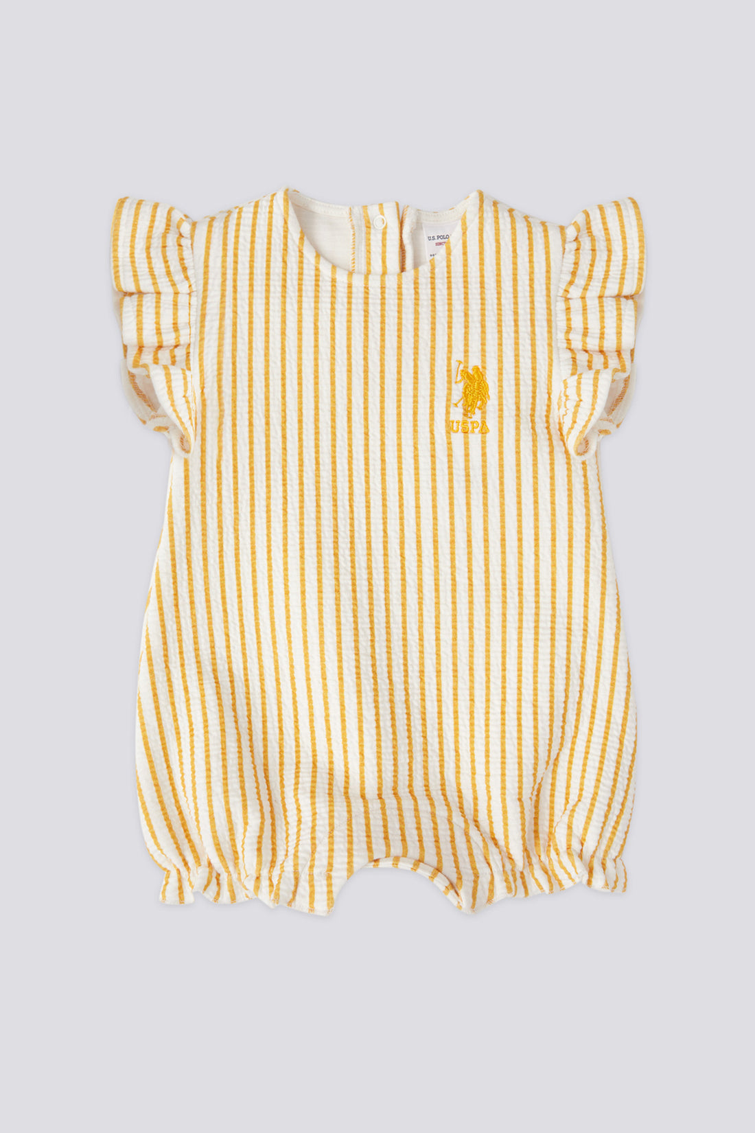 Baby Girl Yellow Ruffle Jumpsuit