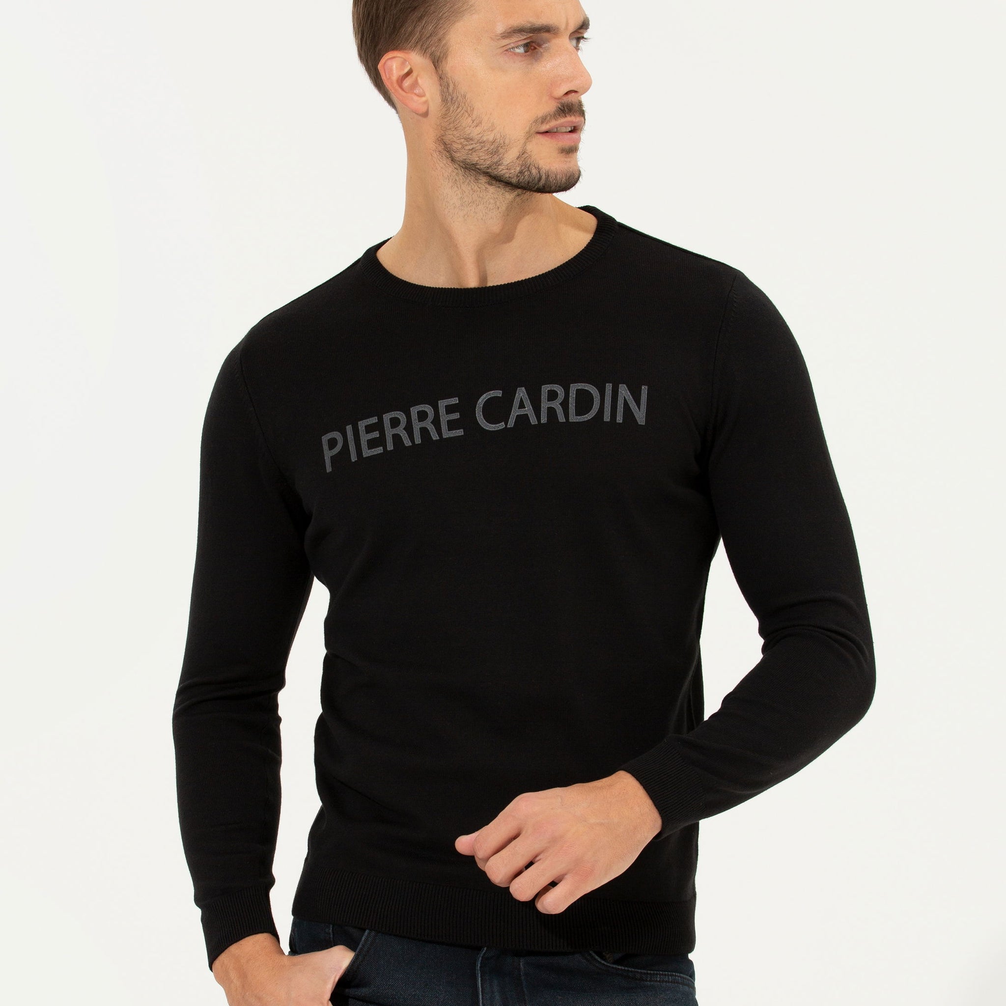 Black Slim Fit Sweater