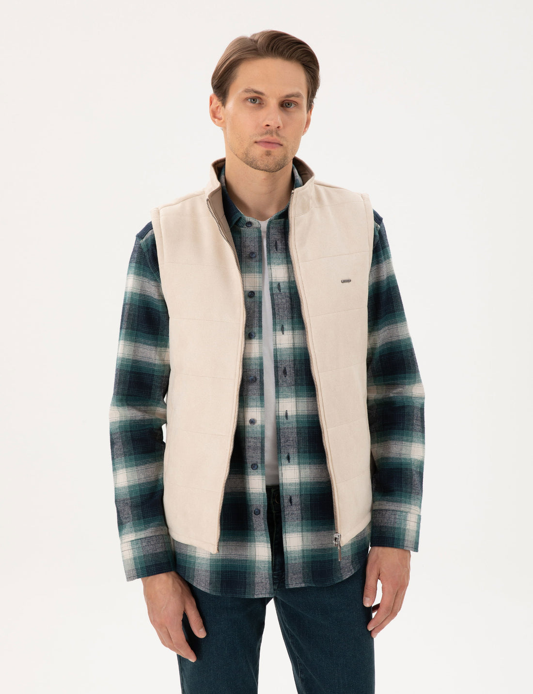 Beige Leather Jacket