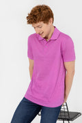 Men's Violet Polo Neck T-Shirt