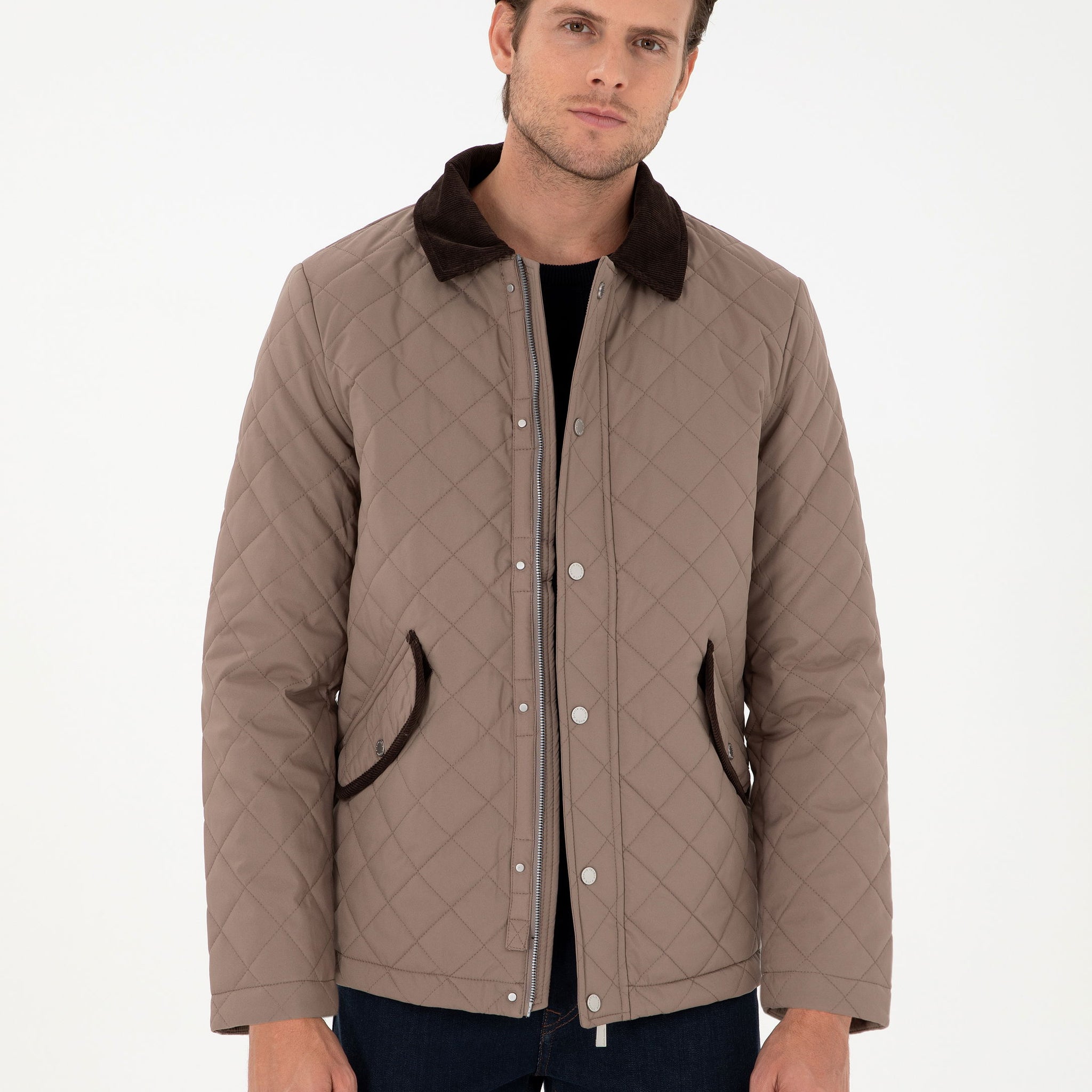 Mink Quilted Pocket Coat