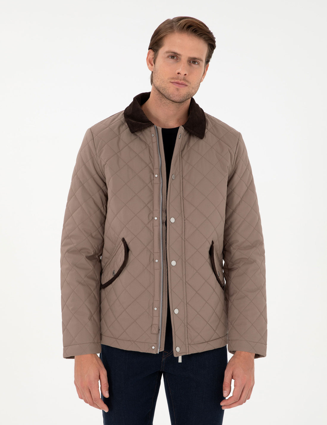 Mink Quilted Pocket Coat