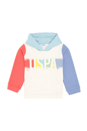 Girls' Cream Hooded Sweatshirt