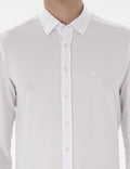 White Slim Fit Long Sleeve Shirt
