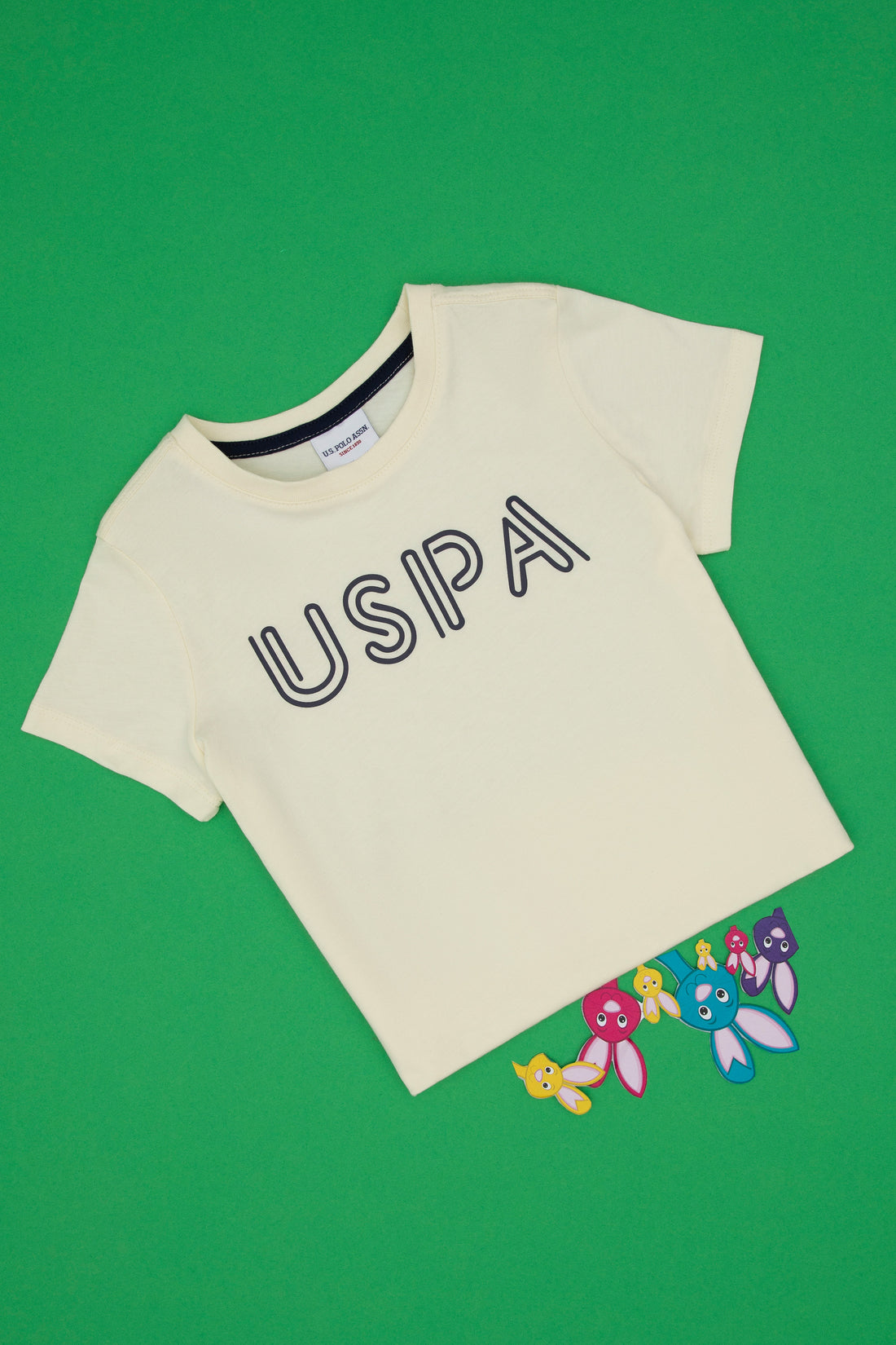 Boys' Cream Basic Crew Neck T-Shirt