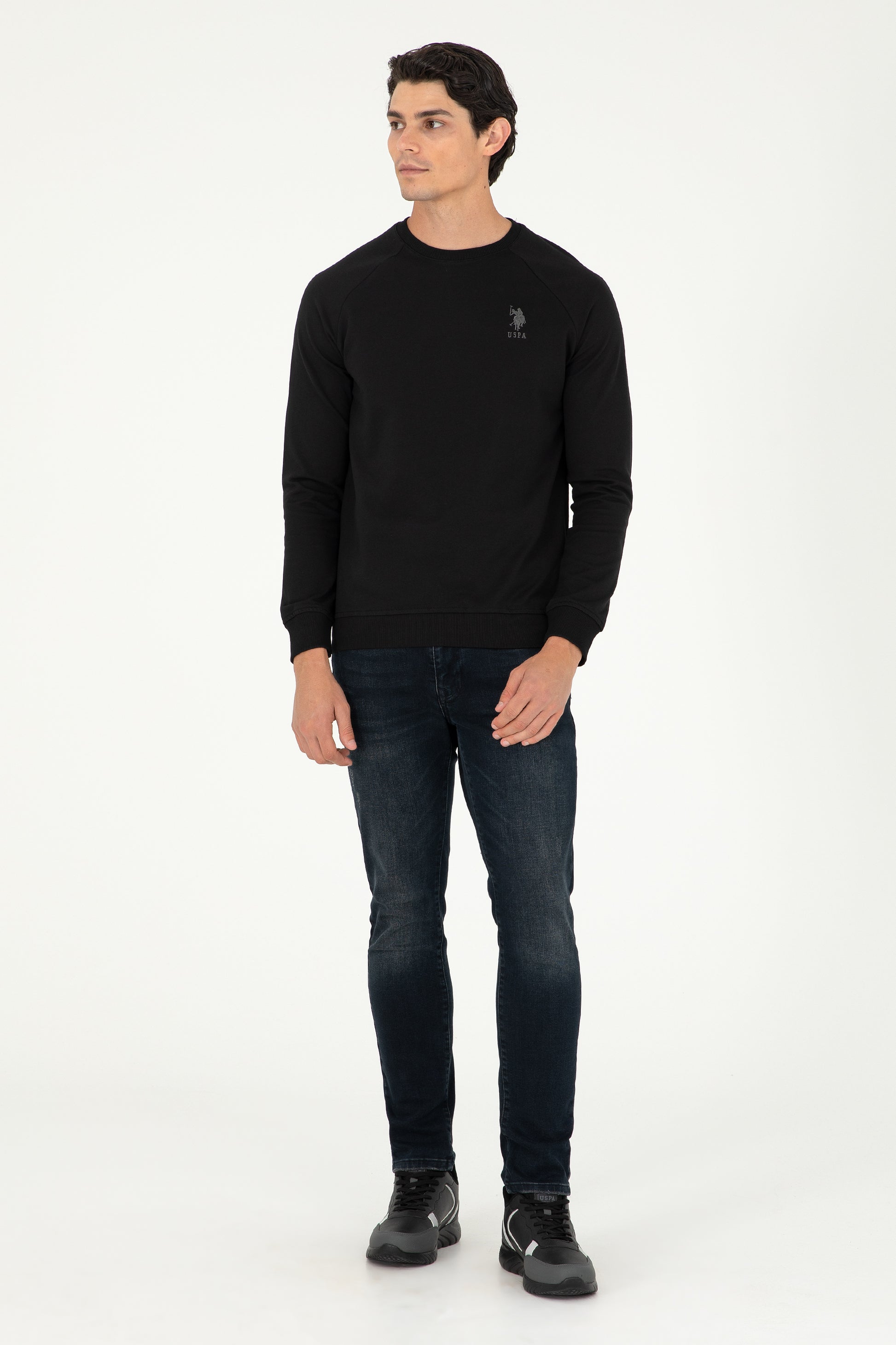 Men's Black Basic Sweatshirt