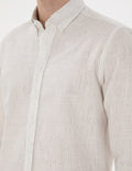 White Regular Fit Long Sleeve Shirt