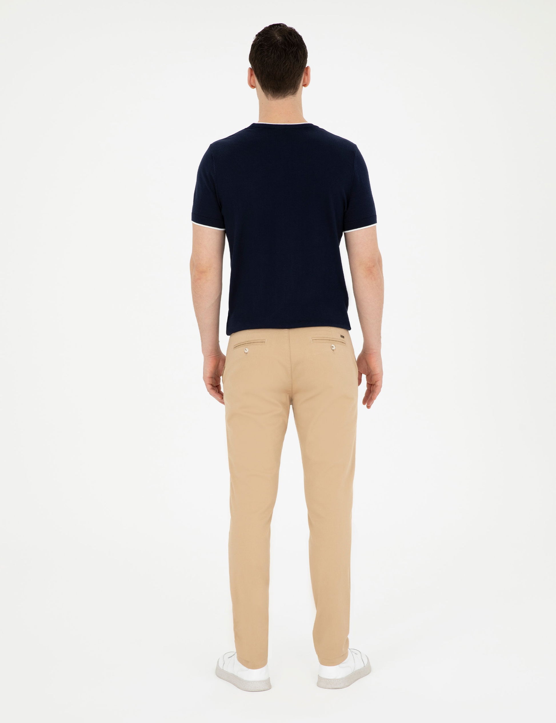 Camel Slim Fit Canvas Pants