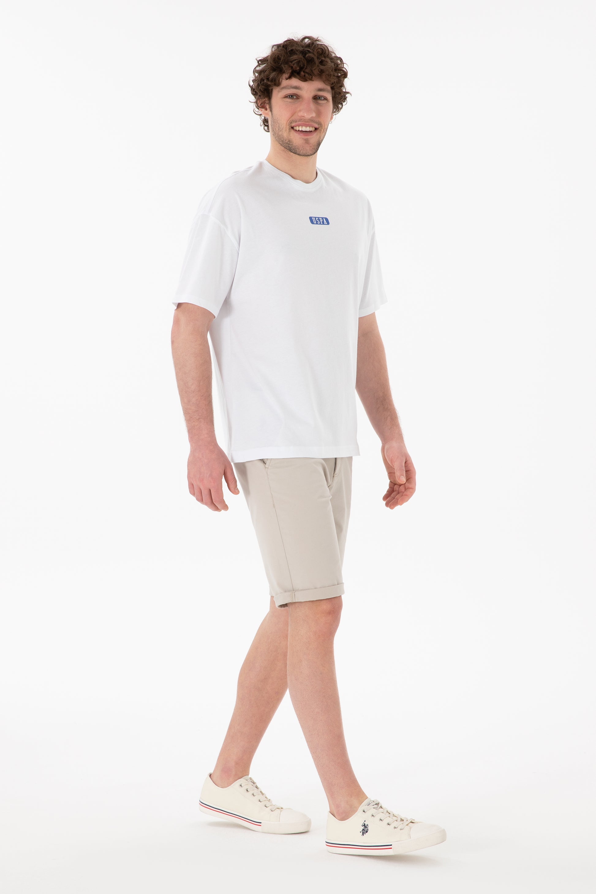 Men's Oversize Fit Crew Neck White T-Shirt