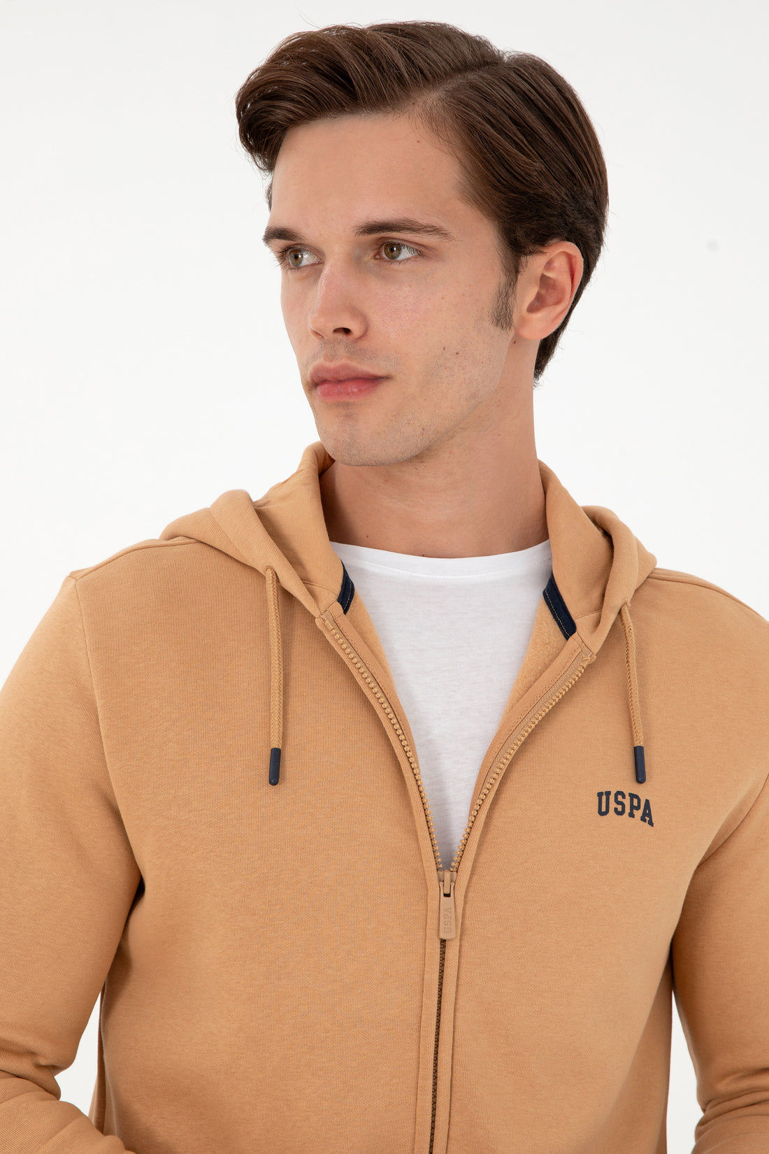 Men's Camel Chardonned Knitted Cardigan