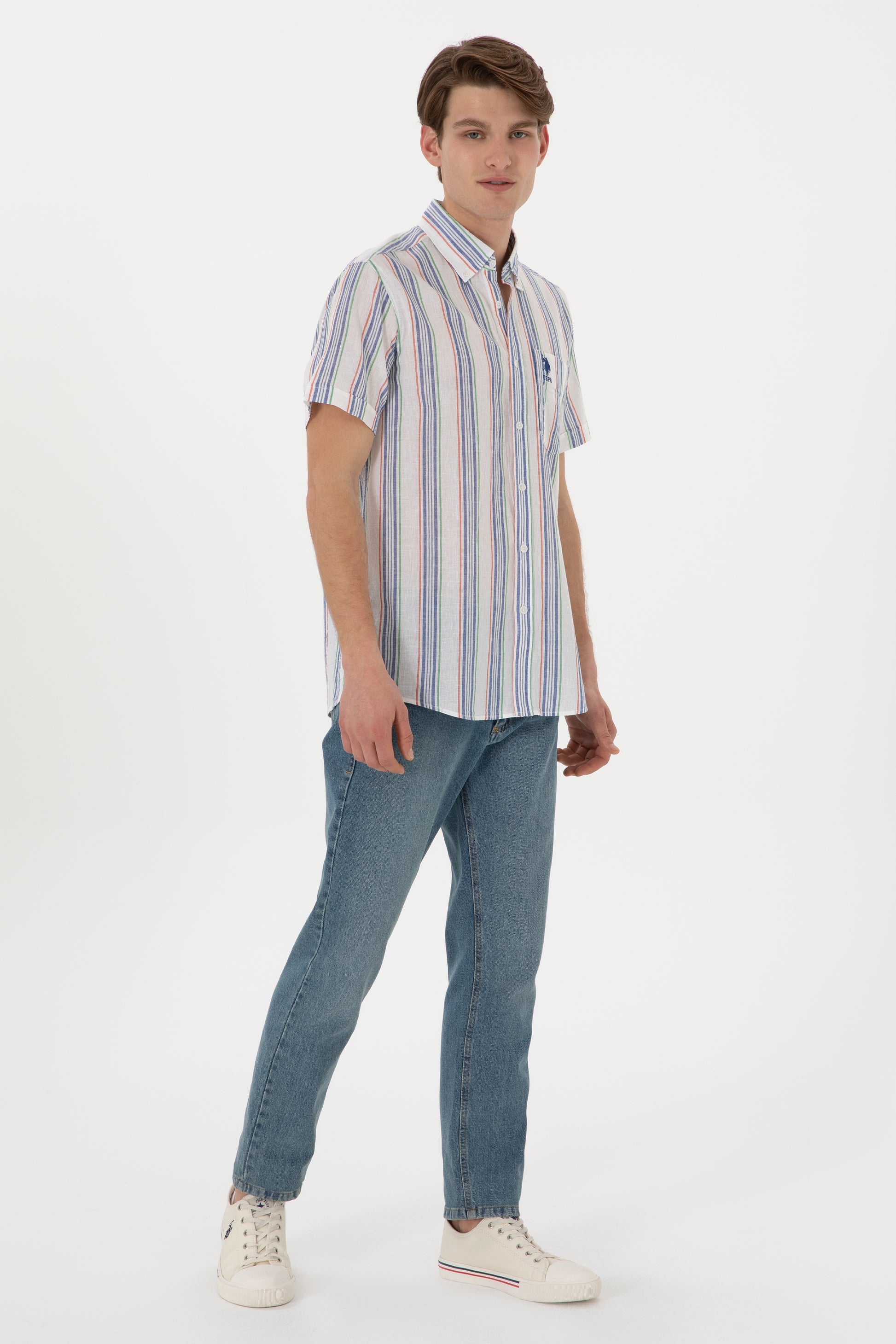 Men's Green Short Sleeve Shirt
