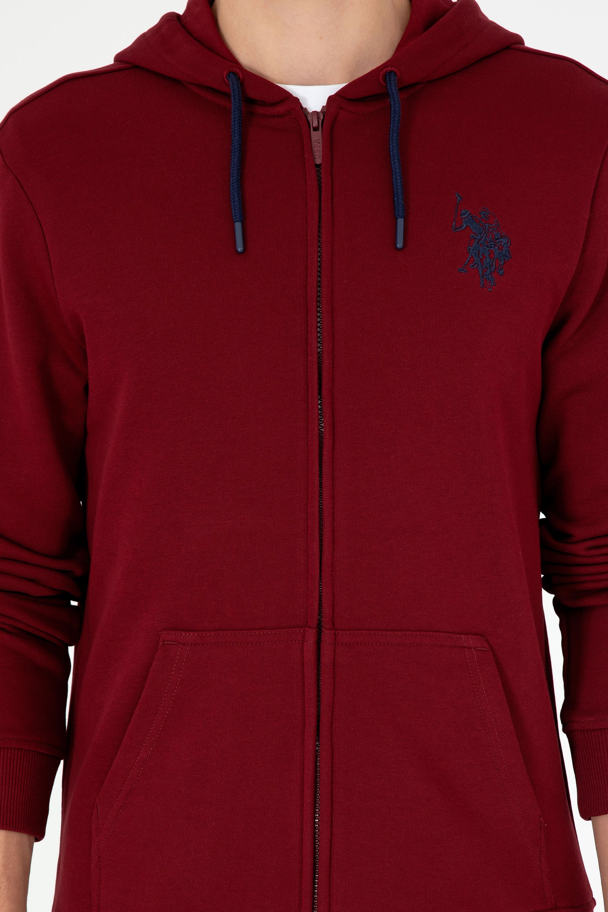 Men's Burgundy Knitted Cardigan