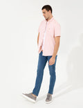 Orange Regular Fit Short Sleeve Shirt