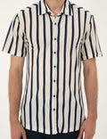 Beige Slim Fit Knitted Shirt