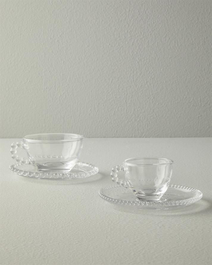 Balloon Glass 8 Pieces 4 Seater Tea Cup Set