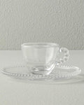 Balloon Glass 8 Pieces 4 Seater Coffee Cup Set Transparent
