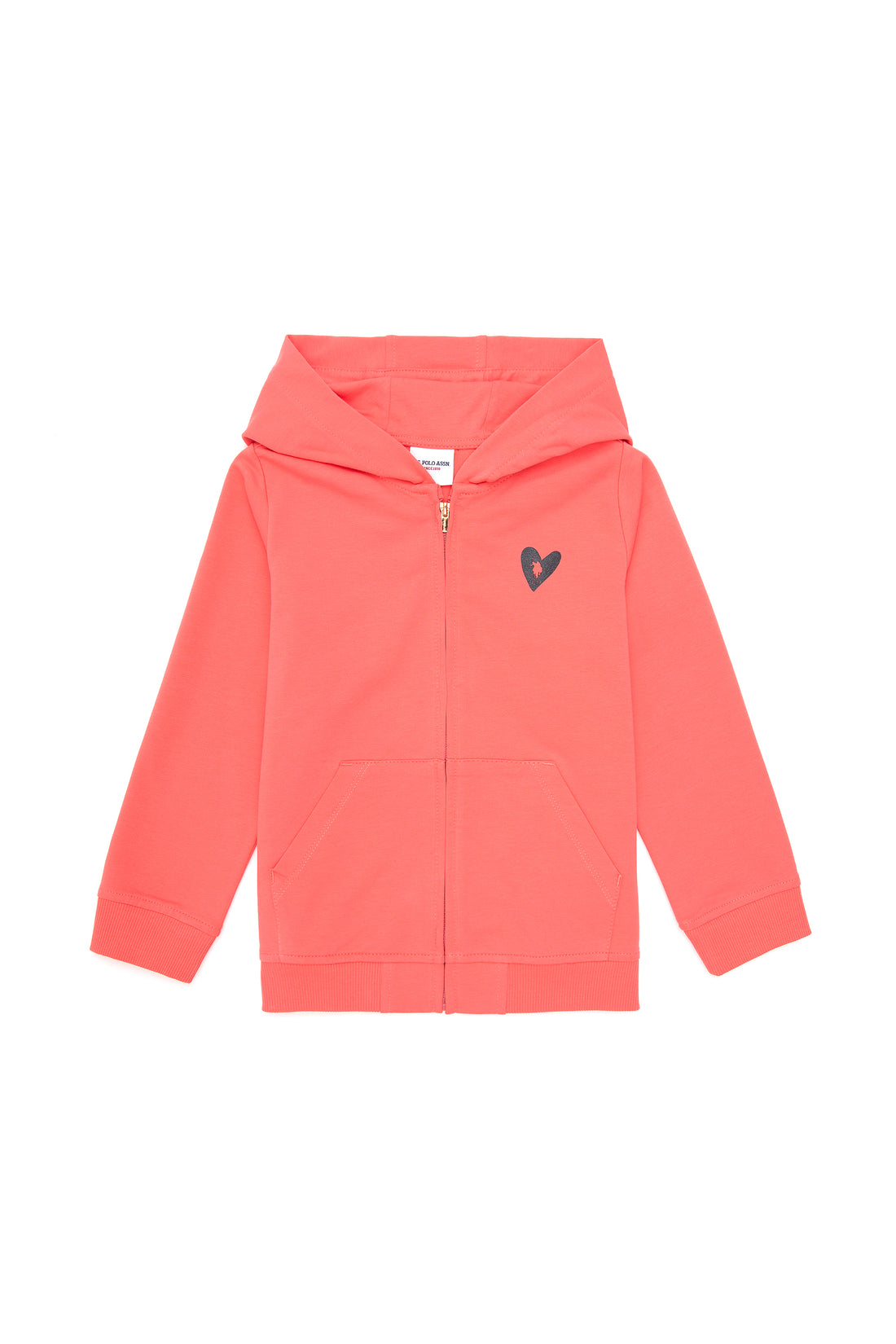Girl's Pomegranate Flower Zipper Sweatshirt