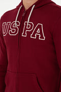 Men's Burgundy Knitted Cardigan