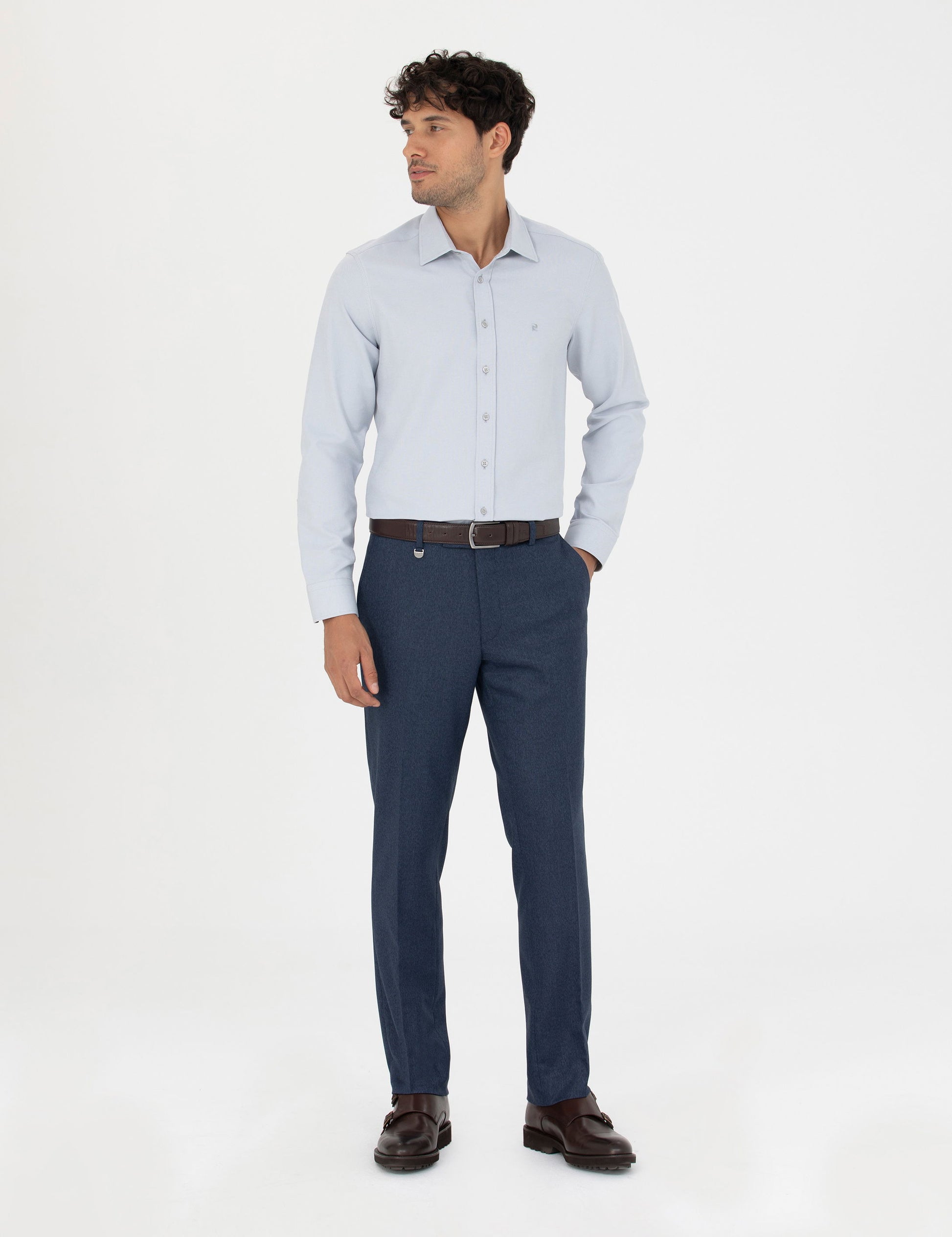 Grey Slim Fit Long Sleeve Shirt
