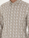 Khaki Regular Fit Long Sleeve Shirt
