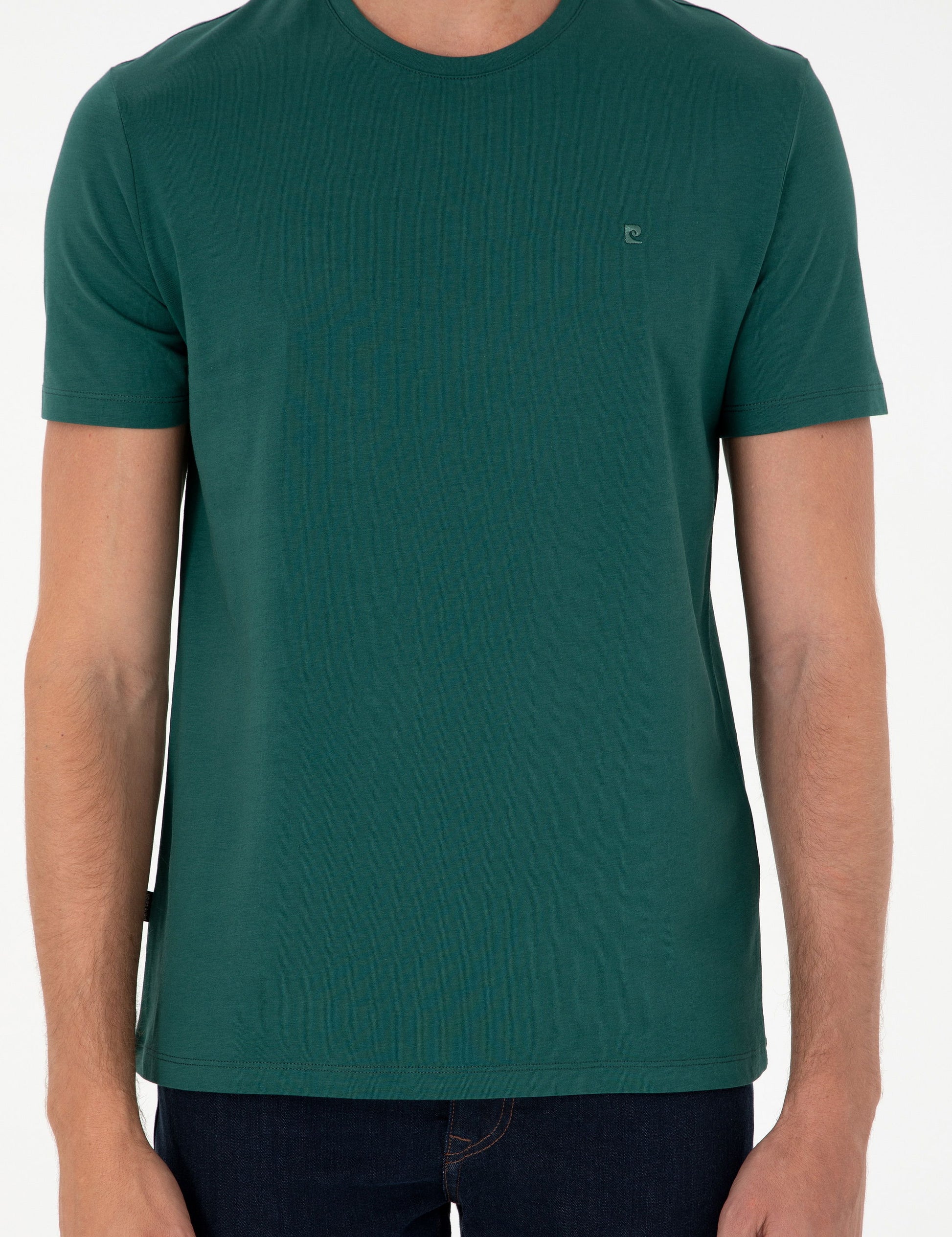Dark Green Slim Fit Basic T-Shirt
