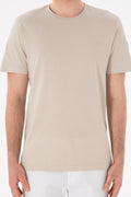 Men's Regular Fit Crew Neck Stone Basic T-Shirt