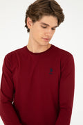 Men's Burgundy Basic Sweatshirt