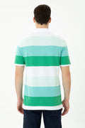 Men's Green Polo Neck T-Shirt