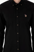 Men's Black Long Sleeve Basic Shirt