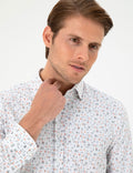Orange Slim Fit Long Sleeve Shirt