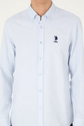 Men's Light Blue Long Sleeve Basic Shirt