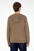 Men's Khaki Knitted Cardigan