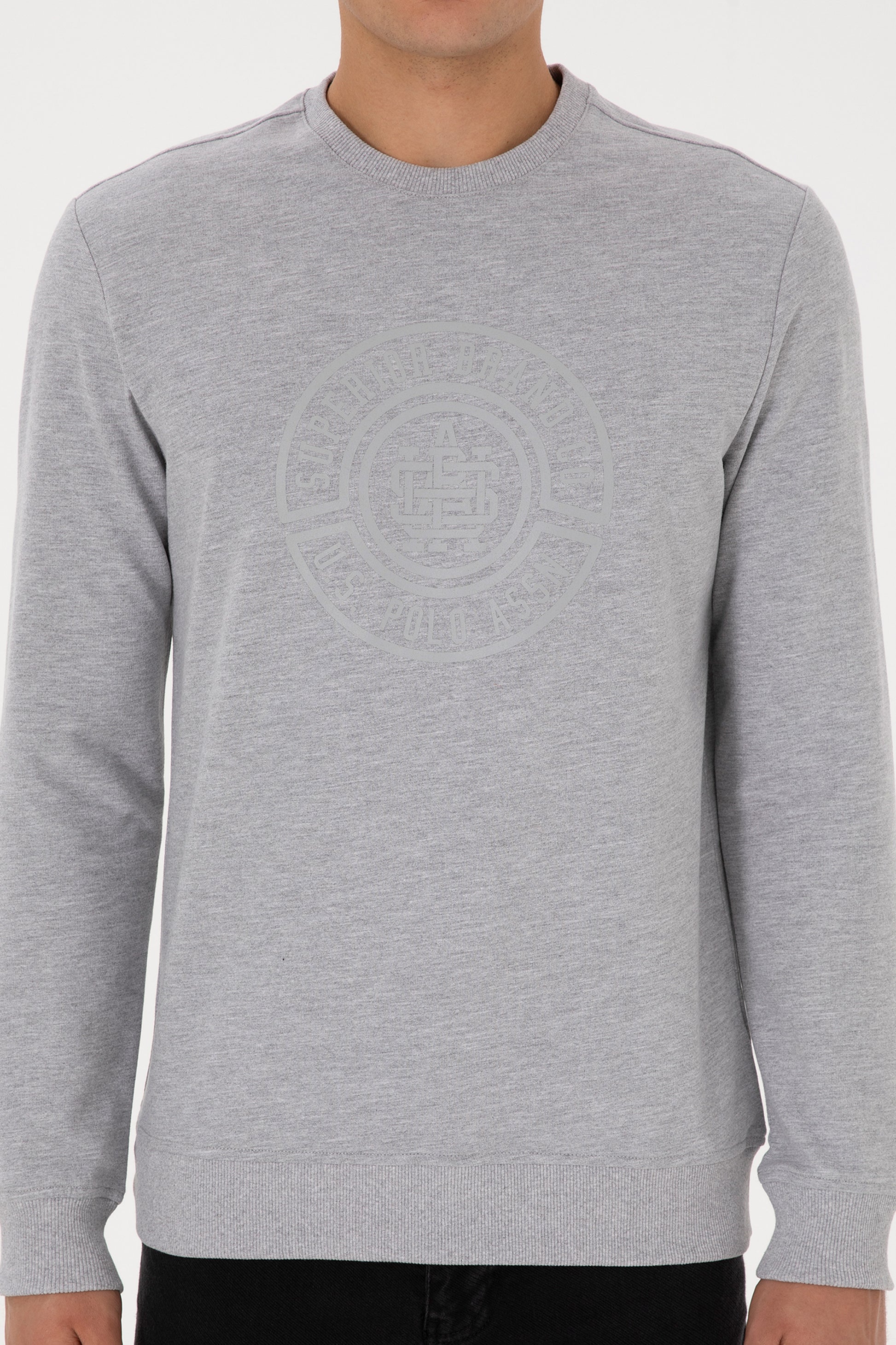 Men's Grey Melange Sweatshirt