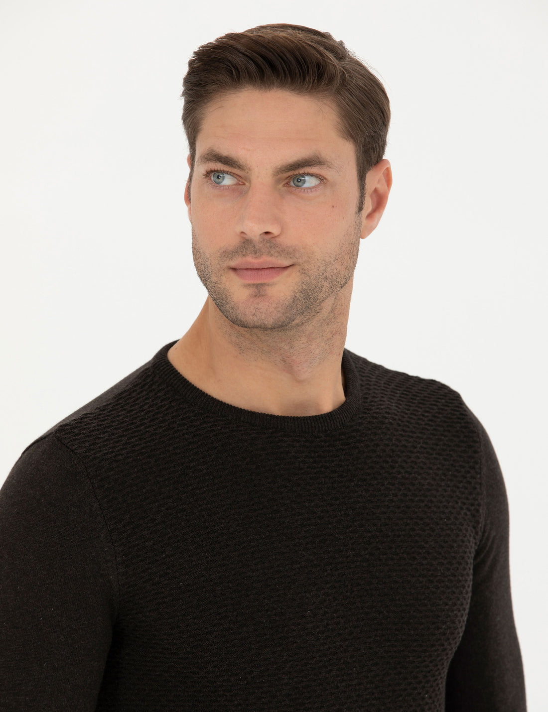 Brown Slim Fit Sweater