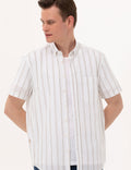 Khaki Comfort Fit Short Sleeve Shirt