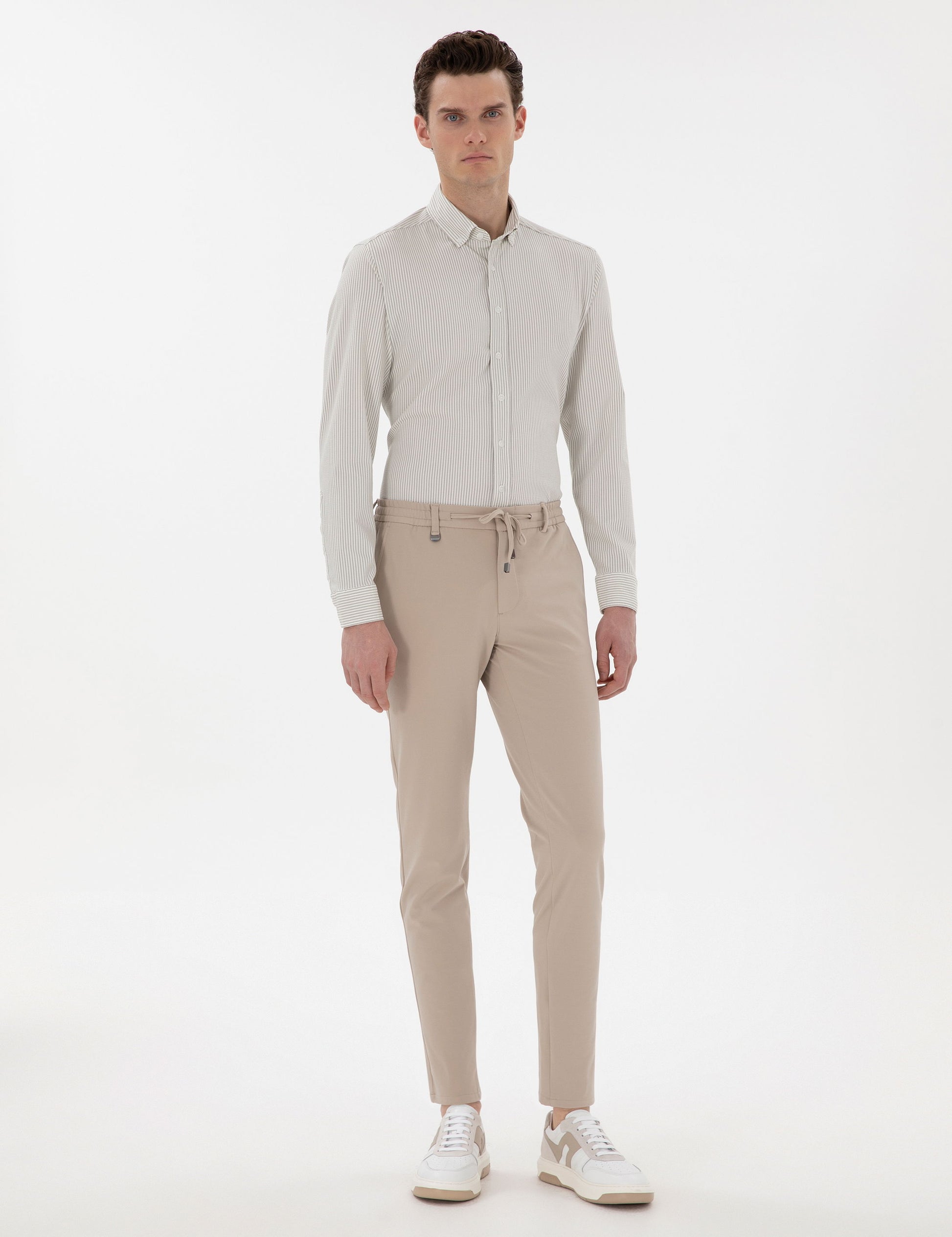 ��a��la Slim Fit Striped Long Sleeve Shirt