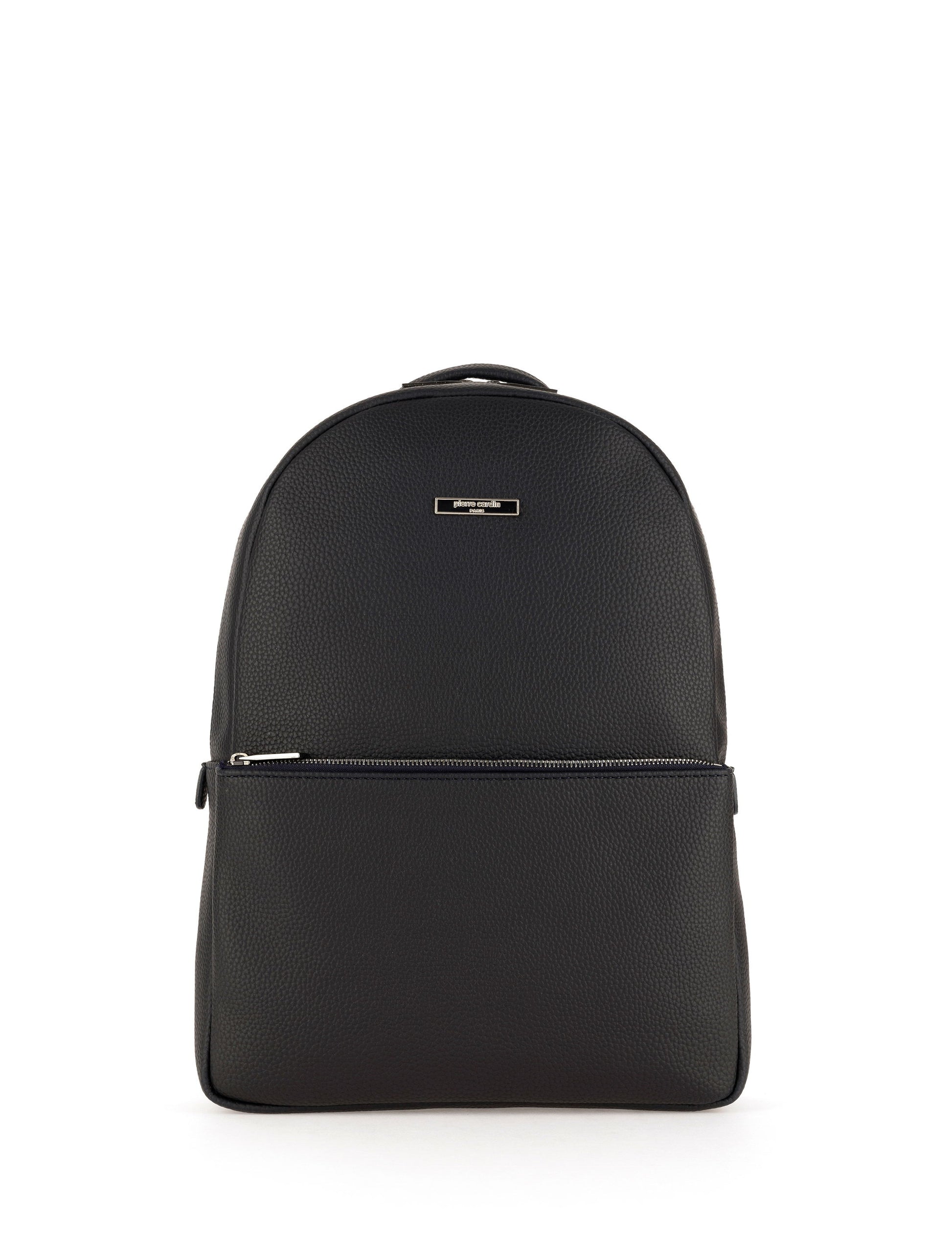 Men's Navy Blue Leather Backpack