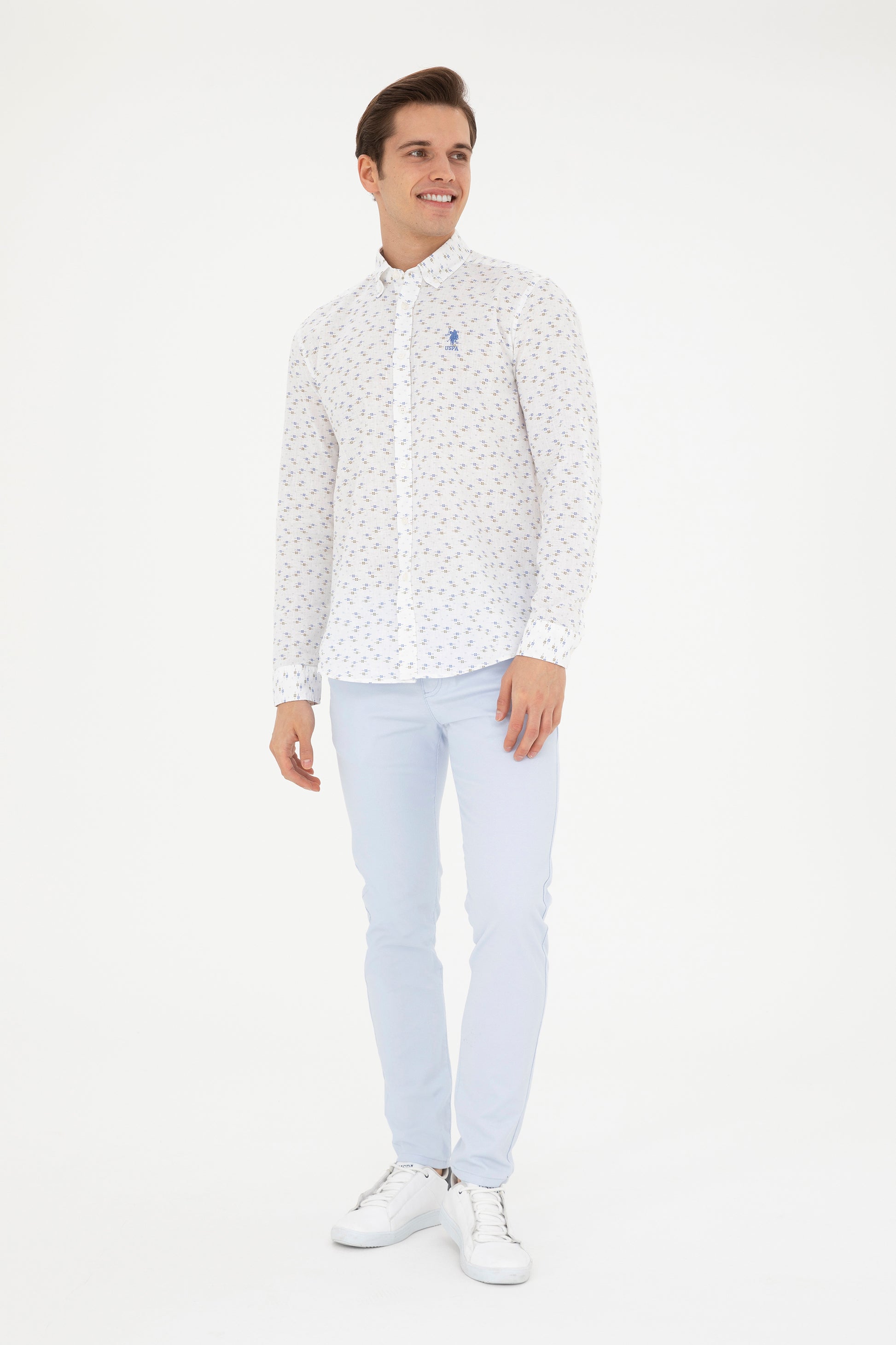 Men's Light Blue Long Sleeve Shirt