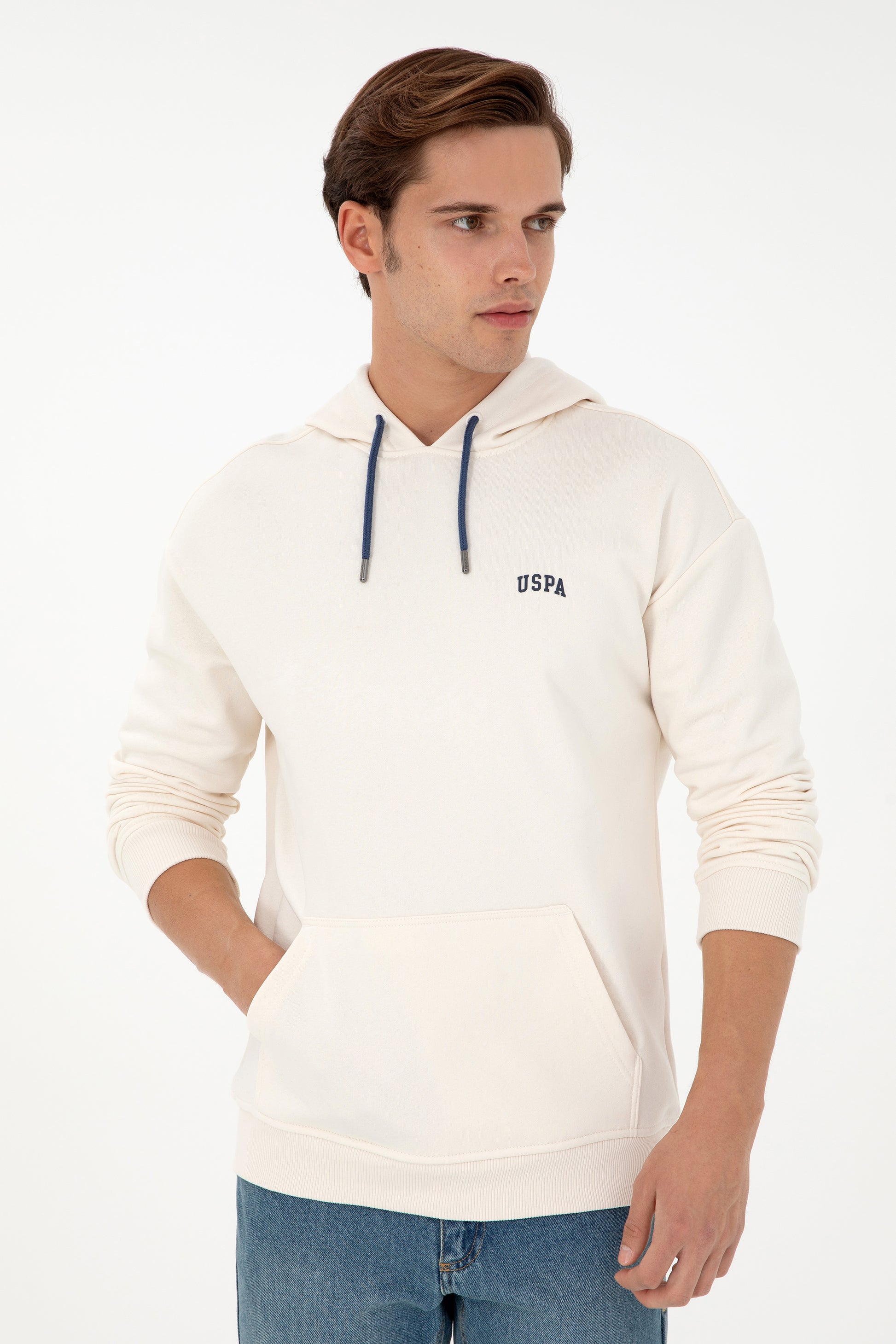 Men's Cream Basic Sweatshirt