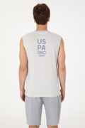 U.S. Polo Assn. - Men's Regular Fit Crew Neck Light Gray Sleeveless T-shirt