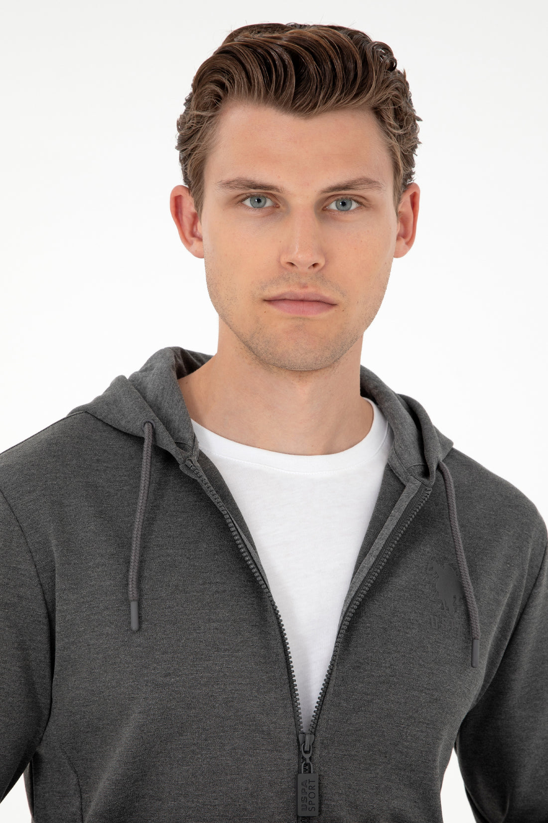 Men's Anthracite Melange Knitted Cardigan