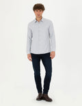 Grey Slim Fit Long Sleeve Shirt