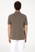 Men's Regular Fit Polo Neck Mink T-Shirt