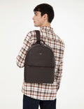 Men's Brown Leather Backpack