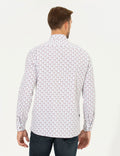 White Regular Fit Long Sleeve Shirt