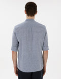 Navy Blue Regular Fit Long Sleeve Shirt