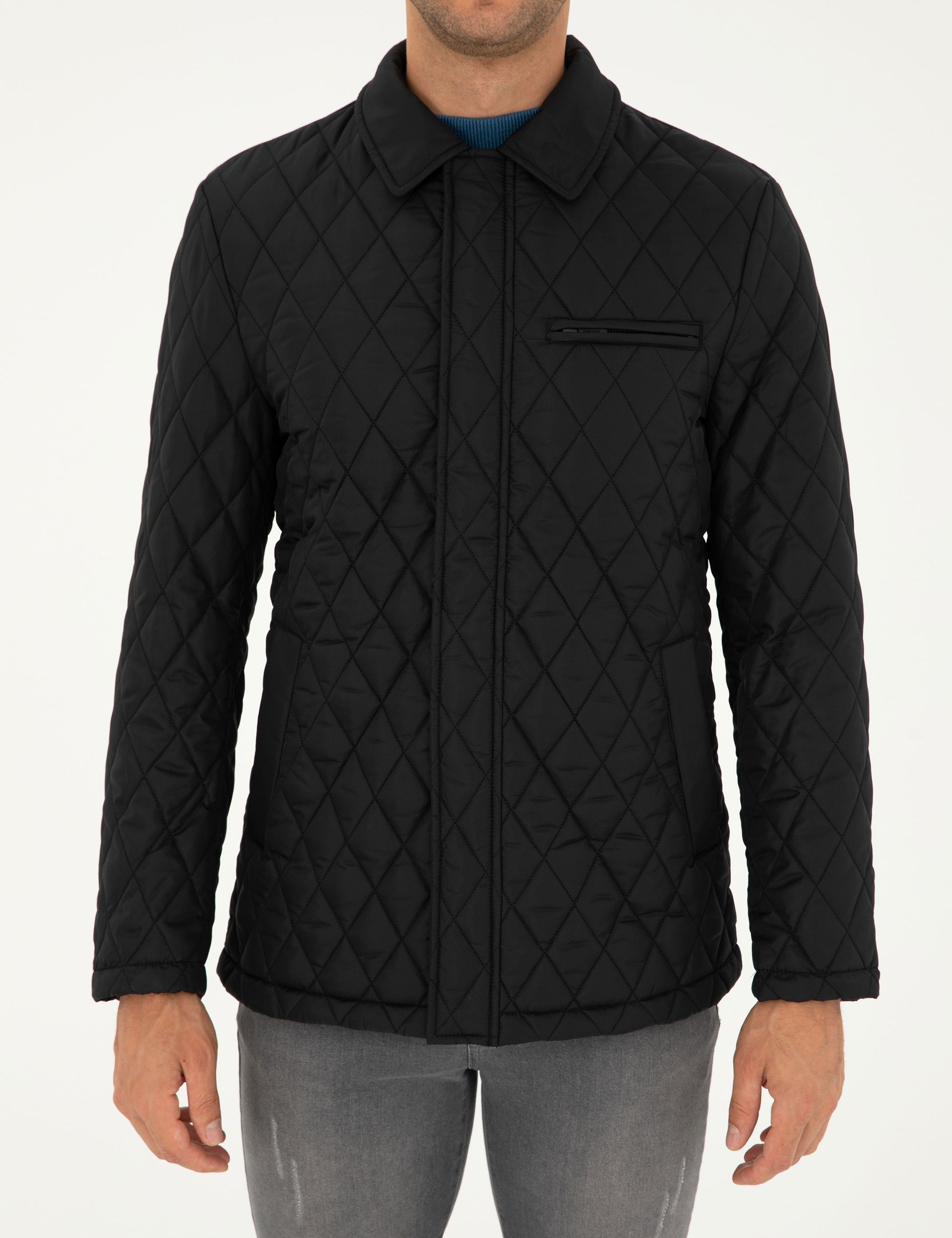 Black Quilted Coat