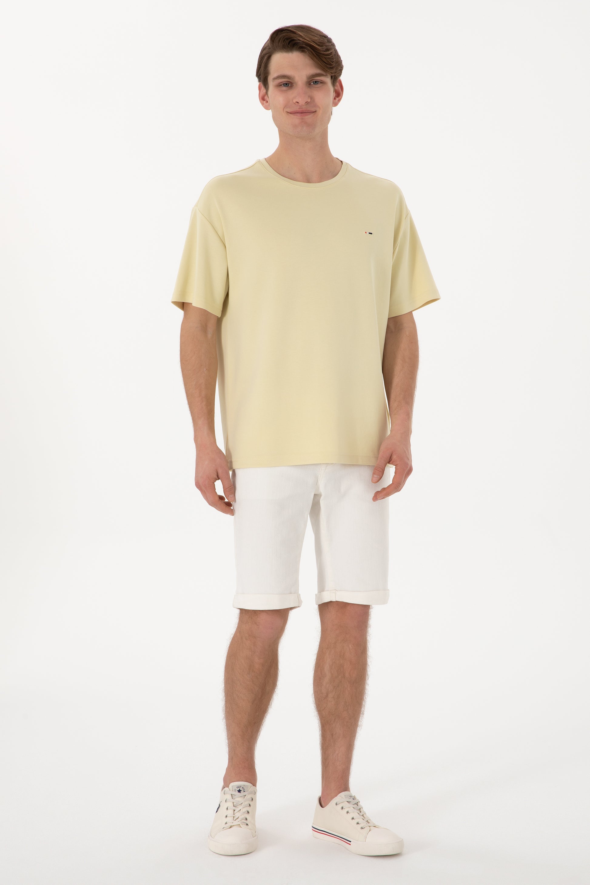 Men's Comfort Fit Crew Neck Light Khaki T-shirt T-shirt