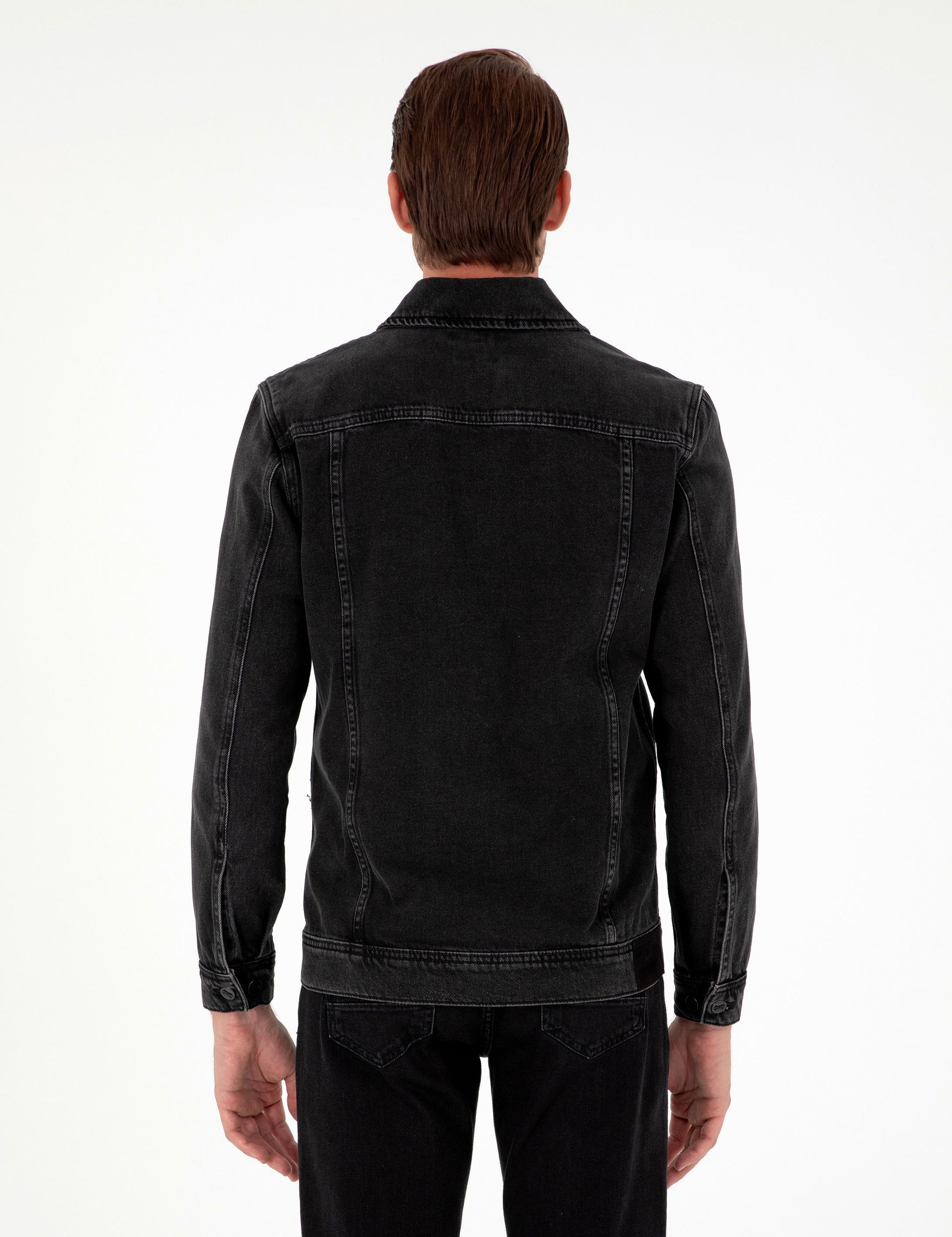 Black Slim Fit Jean Jacket