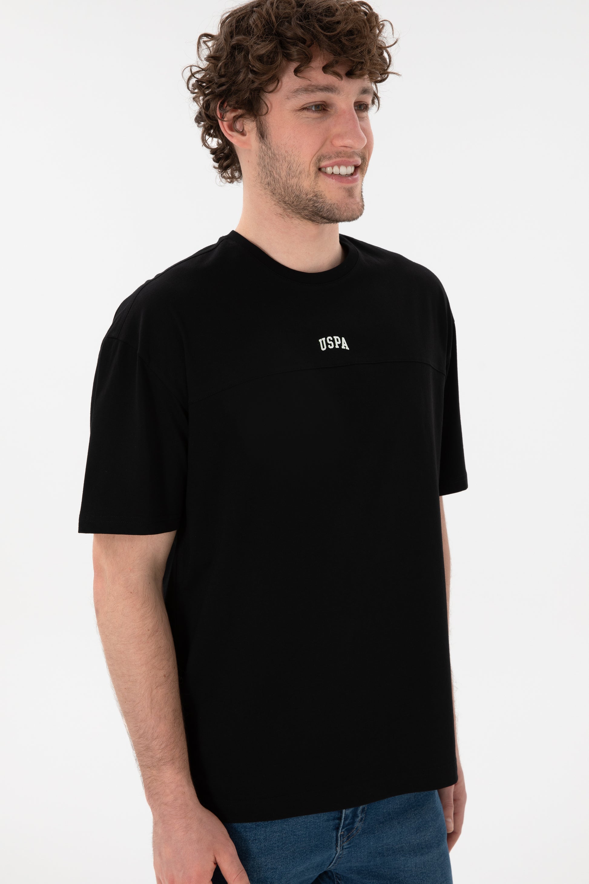 Men's Comfort Fit Crew Neck Black T-Shirt